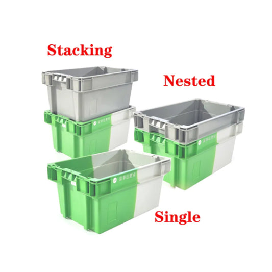 fushida Two-color flip nested solid box(Starting batch 500) Industrial air turnover box thickened color logistics box