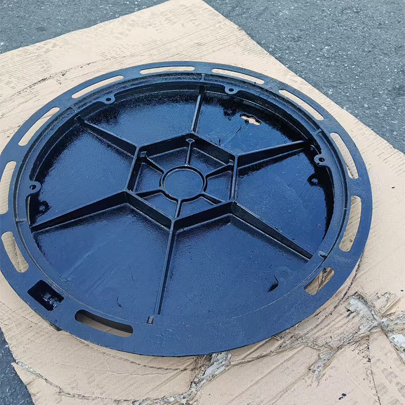 Honghua Ductile cast iron manhole cover DN600 Drainage ditch cover Castor overflow well
