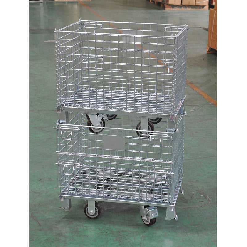 HUADE  Pallets, stacking racks, storage cages  Collapsible storage cage iron frame