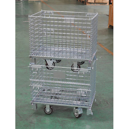 HUADE  Pallets, stacking racks, storage cages  Collapsible storage cage iron frame