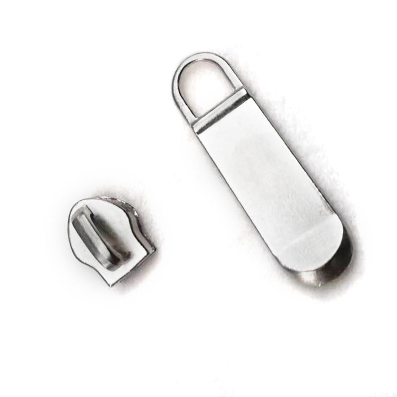 ANXIN 5# round head wavy thumb pull tab pull card luggage tent special nylon lockless zipper head can be set logo Zipper head accessories for clothing Universal zipper head Metal zipper head