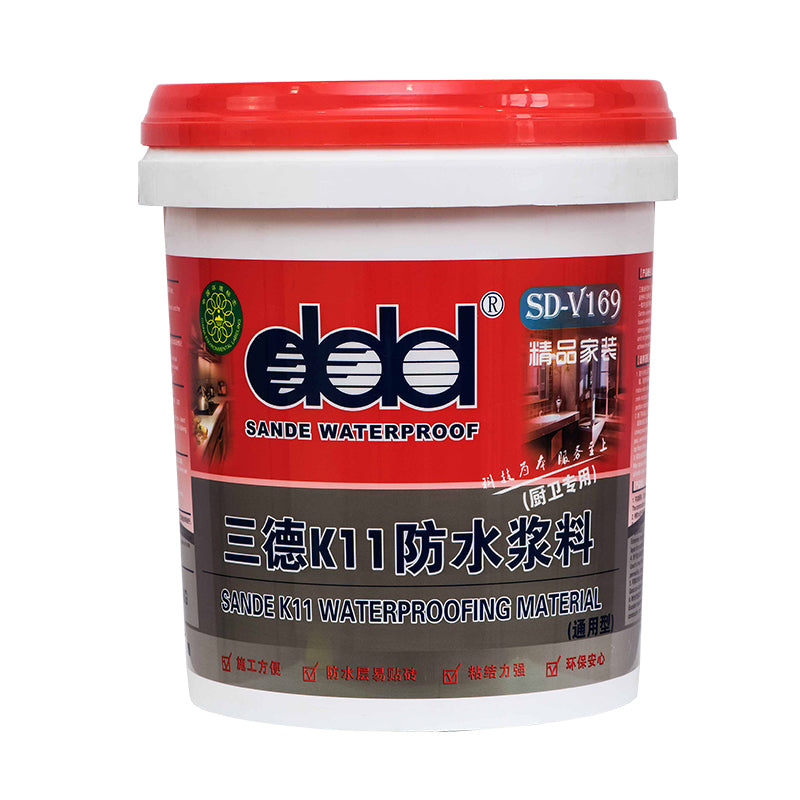 SANDE K11 waterproofing slurry Boutique Home Decoration 16.9kg/drum Bahan Perbaikan Kebocoran Lapisan Waterproofing Fleksibel untuk Kolam Renang