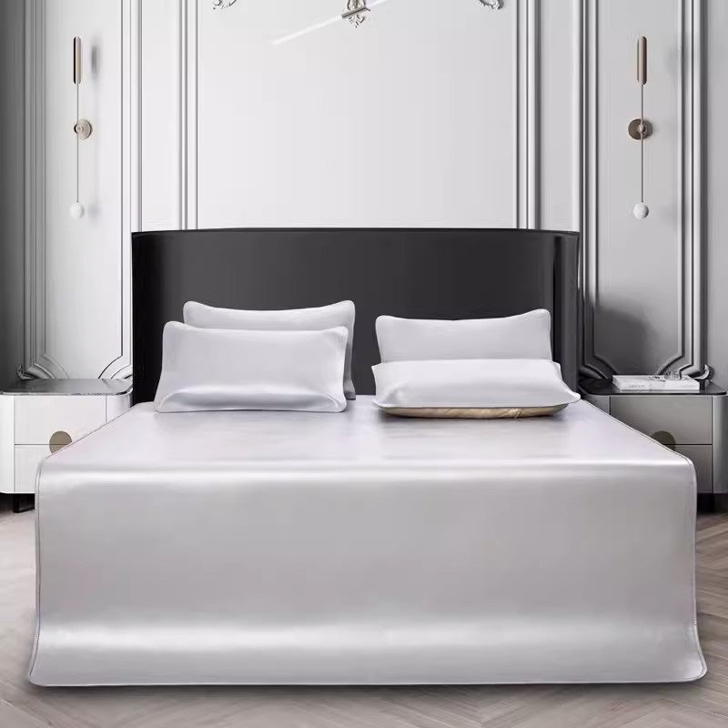 QIYI Silver Grey Soft Mattress 5.5 (with pillowcase) Thickened leather folding soft mat for two people's comfort. Thickened leather mattress, premium top layer cowhide cool mat