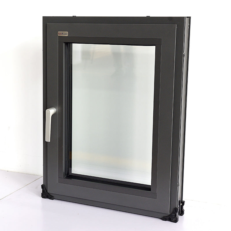 JIEJIE 66 series insulated bridge inverted window PVC laminated glass soundproof window with inner opening