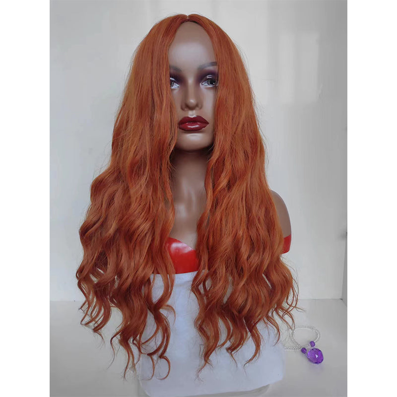 aoxuan Wig woman natural full head set long curly hair fluffy fashion simulation(Starting batch 100)Long curly hair natural full head wig
