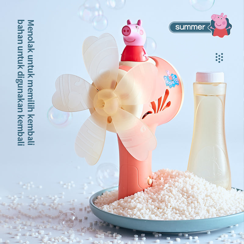 HUALONG  Peppa Pig Five-hole windmill bubble machine