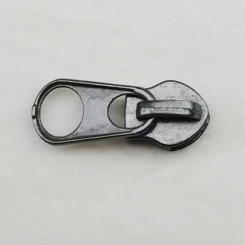ANXIN Wholesale short film zipper puller 5# nylon reverse wear zipper puller luggage reverse wear clip slider document bag small slider Metal zipper head detachable zipper head