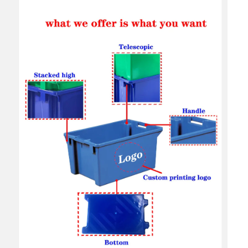 fushida Flip the nested solid box(Starting batch 500)Thickened plastic storage basket Teaching aid basket storage box