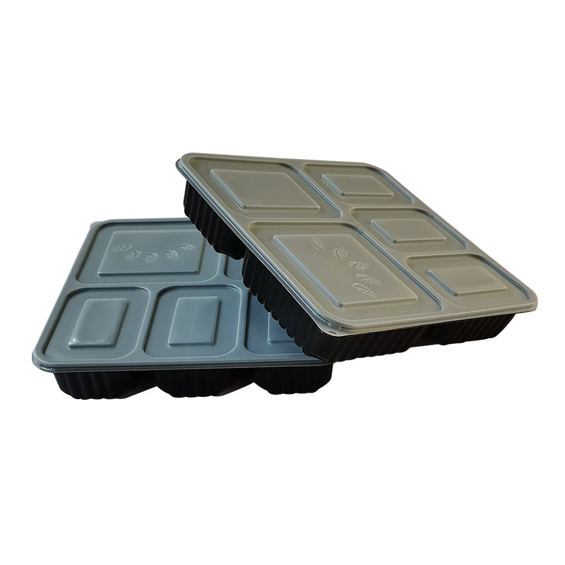 JINGLIANG Biodegradable 5-compartment lunch box Disposable lunch box Fast food take-out box