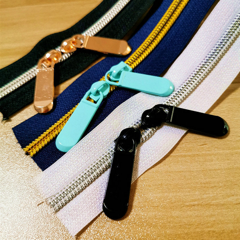ANXIN 5# round head wavy thumb pull tab pull card luggage tent special nylon lockless zipper head can be set logo Zipper head accessories for clothing Universal zipper head Metal zipper head