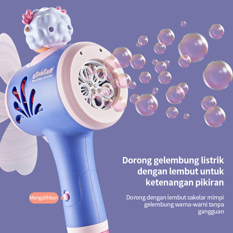 HUALONG  Pleasant Goat and Big Wolf five-hole windmill bubble machine