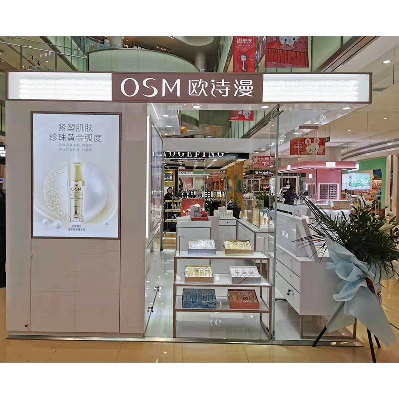 TONGJIE  Oshiman Guizhou Zunyi Star City A pavilion display cabinet production and installation (shopping mall brand skin care products display cabinet design production and installation)