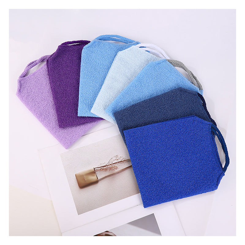 SHALI Bath scrubbers elastic pull back towel stretchable bath towel nylon long sauna bath towel mud rubbing ash household use