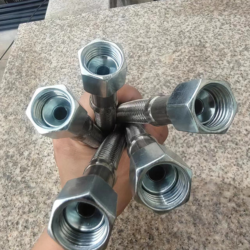 Shengjin Mute oil free air compressor inlet and outlet gas metal high pressure hose M14*1.5 Connector/pipe diameter Φ15mm,(Price please ask customer service)