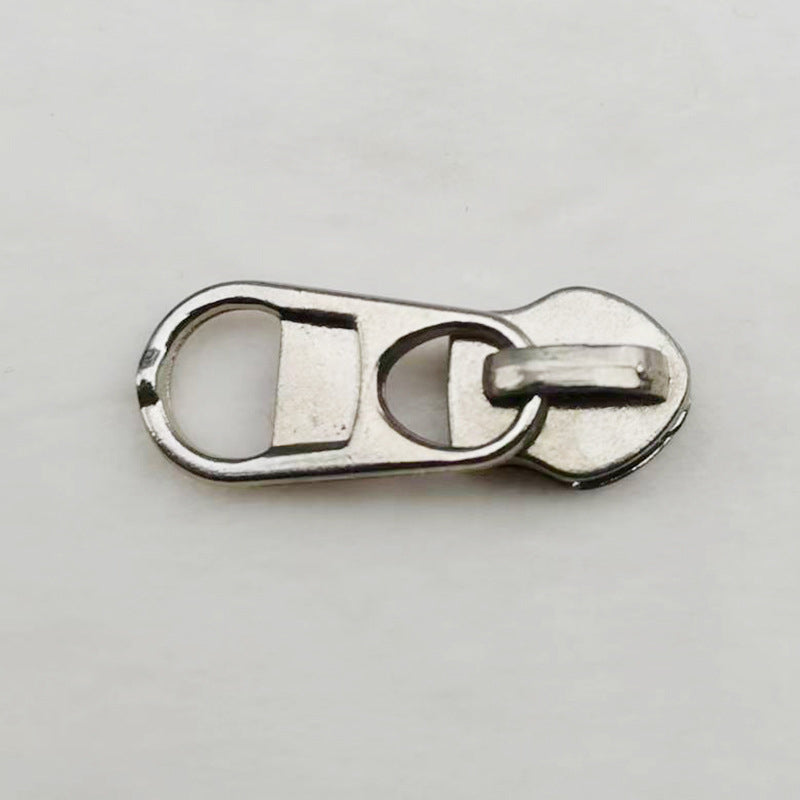 ANXIN Wholesale short film zipper puller 5# nylon reverse wear zipper puller luggage reverse wear clip slider document bag small slider Metal zipper head detachable zipper head