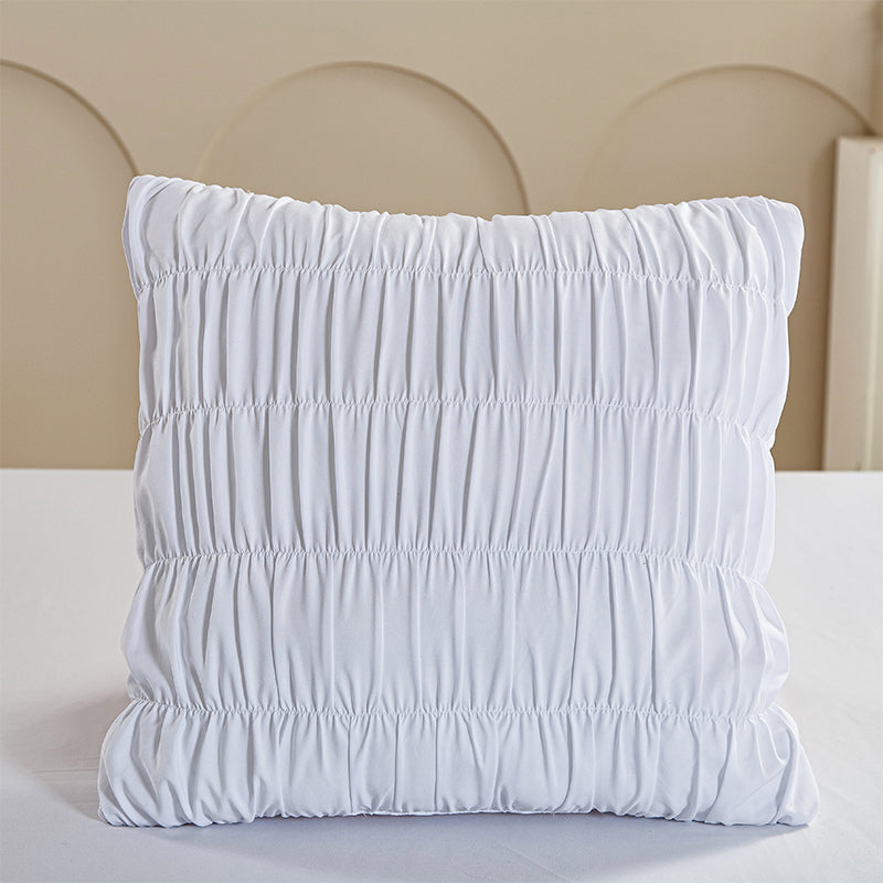 Smartex 5pc Modern Textured Stripe Poly Gauze Bedding Set – Comforter Set with Cushions – Heathered Gray(Price please ask customer service)Cozy Dormitory Pension