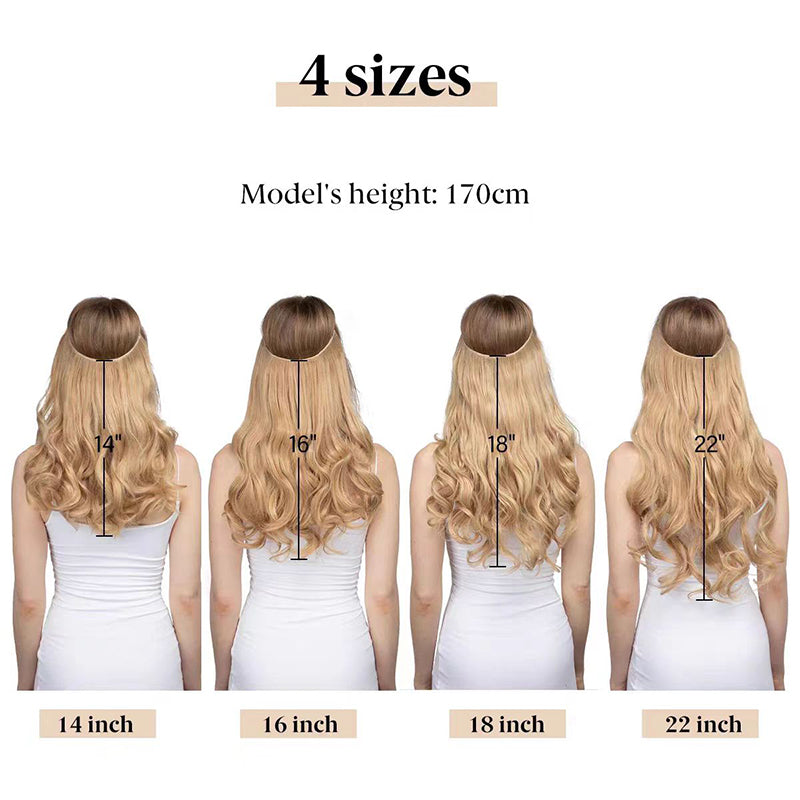 aoxuan Wig piece female fishing line hair extension piece foreign trade chemical fiber matte high temperature long curly hair(Starting batch 100) Natural hair long curly hair