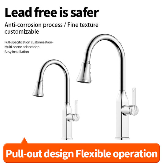 XinPeng Four-Function Pull-Out Kitchen Faucet Starting lot size 300 Simple Sturdy and durable