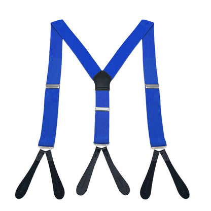 JinKang Adult suspenders Personalized Y-shaped cowhide six-button sling Men's Suit Pants Lift Pants Button Style