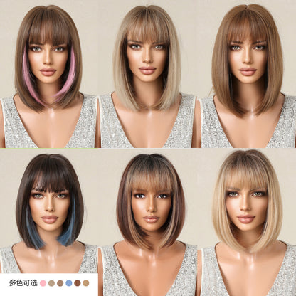 aoxuan Wig 7（Starting batch 100）  European and American short hair wig Bob natural full head set