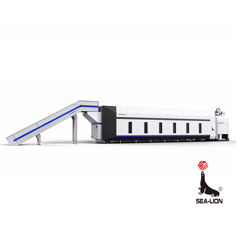 Sea-lion Tunnel type continuous large washing dragon(Price please ask customer service) automatic feeding Washing equipment high efficiency and energy saving