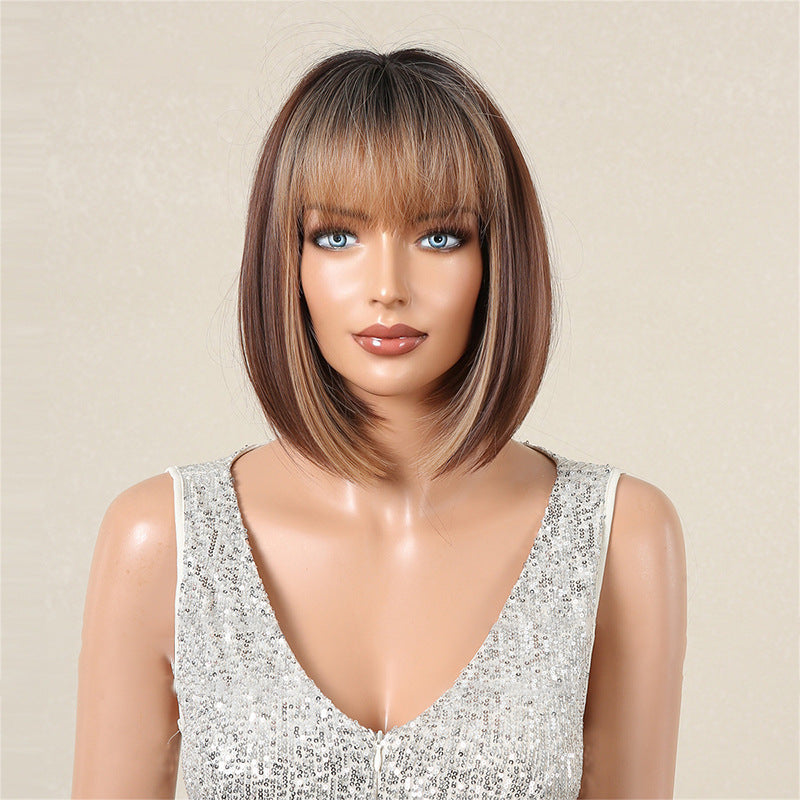 aoxuan Wig 7（Starting batch 100）  European and American short hair wig Bob natural full head set