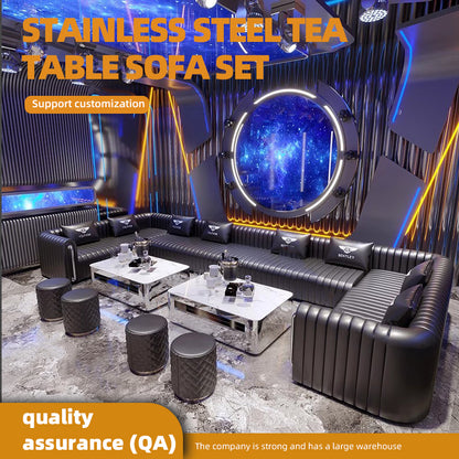 ShuaXin Stainless Steel Tea Table Sofa Set Starting lot size 5(Price please ask customer service)Waterproof and Sunproof Leisure small coffee table table and chairs set