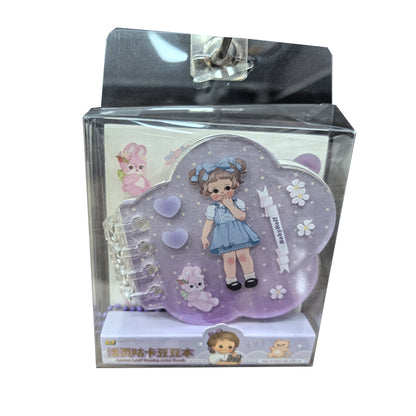Luoyu Acrylic Coil Book (Loose-leaf)(Customised products, price ask customer service)  Cartoon creative pendant loose leaf book