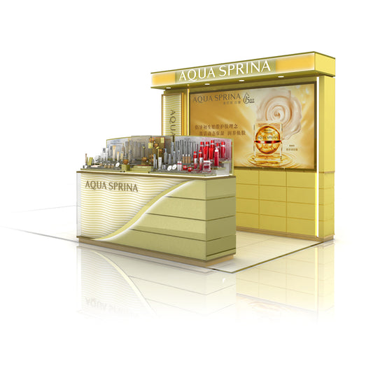 TONGJIE  AQUA SPRINA Xinjiang Urumqi store (design, production and installation of branded cosmetic display cases in shopping malls)