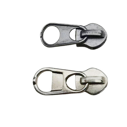 ANXIN  Wholesale short film zipper puller 5# nylon reverse wear zipper puller luggage reverse wear clip slider document bag small slider  Metal zipper head detachable zipper head