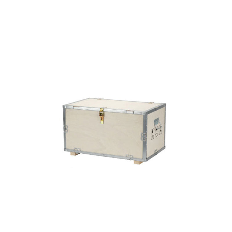 XiongCan Fumigation-free steel belt packing box Industrial equipment wooden box fumigation-free export wooden box folding snap steel belt wooden box logistics plywood wooden box(Price please ask customer service)Storage box Stainless steel with clips