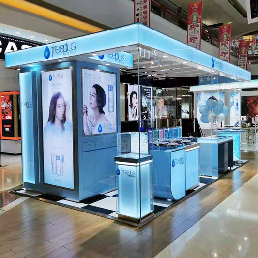 TONGJIE  freeplus langzhou xinda store (shopping mall brand skin care products display cabinet design production installation)