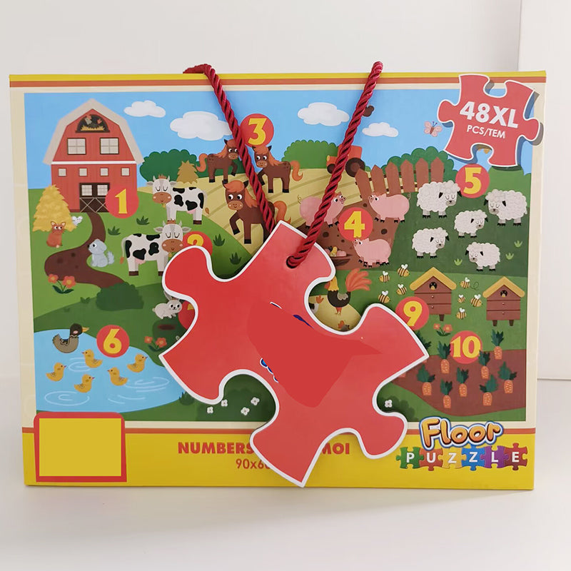 HAISHENG   48 pieces of hand-held puzzles  Fun Puzzle Children's Development Intelligence Puzzle