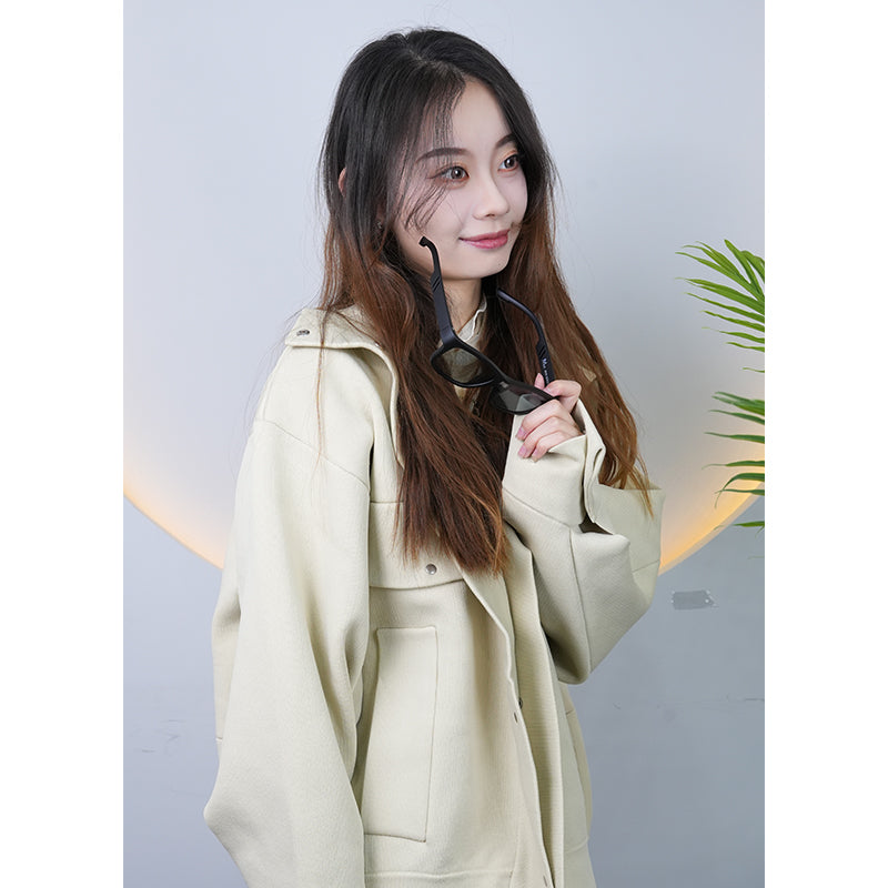 XITAI  knitted garment 02  Korean version of the loose short jacket coat Yankee jacket Ageing small women's jacket