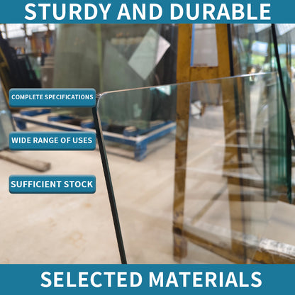 HaoXiang Furniture glass(Price please ask customer service)Minimalist Duplex Desktop coffee table