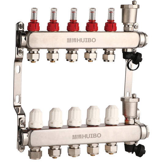 HUIBO  Stainless steel flow meter water distributor HB-08320 1"