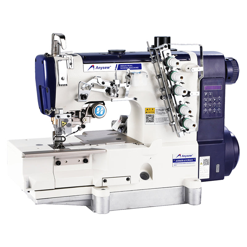 High speed direct drive flat bed interlock sewing machine (with auto-trimmer)