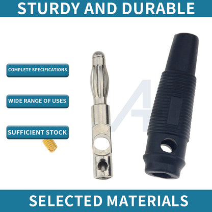 KRODE 4mm Banana Plug AT-BP1011 Starting from 100(Price please ask customer service)Screwed Solder-Free Stackable Continuous Insertion Strap