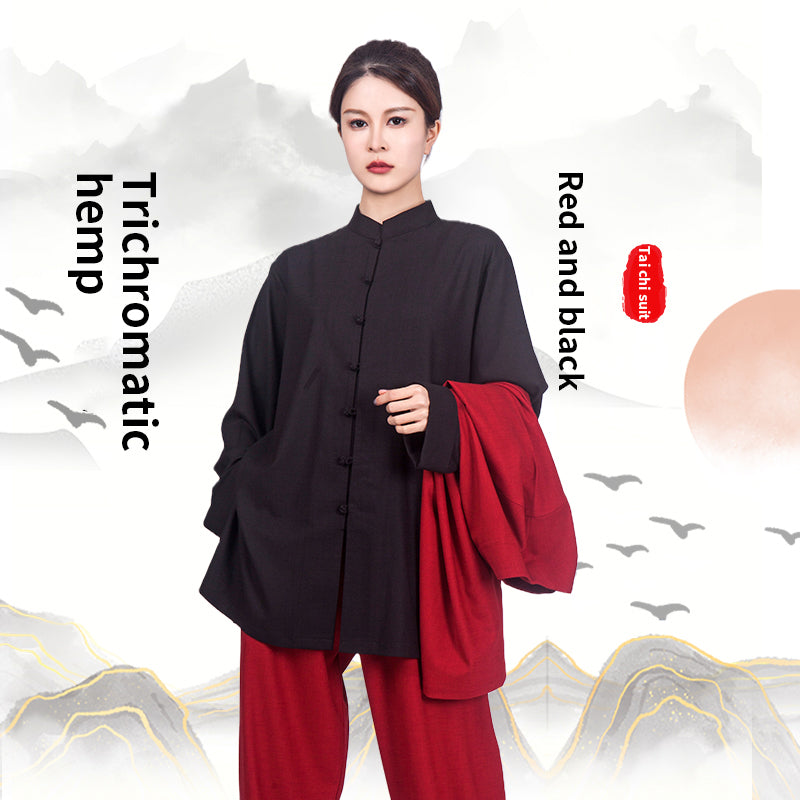 LUYIMEIDI  Three-color Hemp Tai Chi Uniform