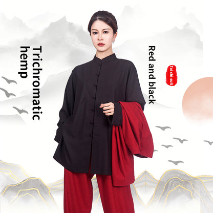 LUYIMEIDI  Three-color Hemp Tai Chi Uniform