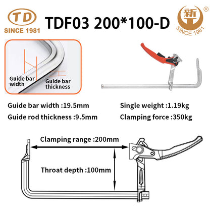 ZHONGTIANDA  TDF03 Forged Ratchet Quick F Clamp