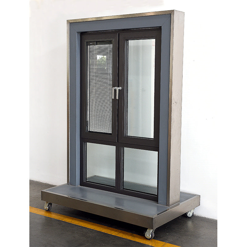 JIEJIE  65 series heat-insulated broken bridge, inner opening window with shading louvers   Steel fire-resistant windows, fire-resistant windows, thermal insulation engineering, safety windows