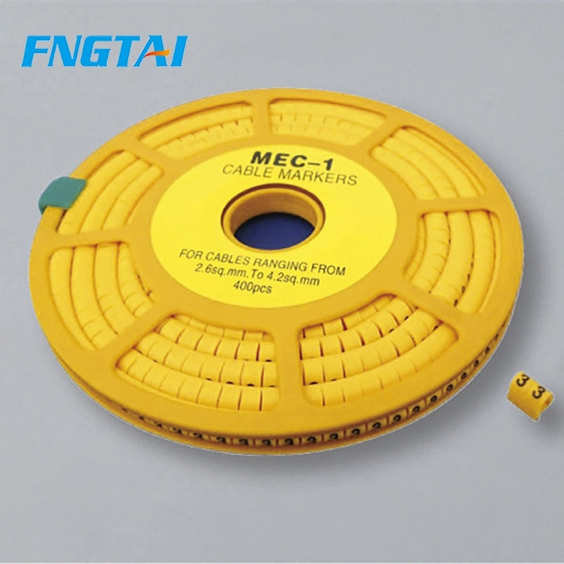 FENGTAI  Yellow Color Cable Code Sleeve Soft PVC Numbered Cable Marker