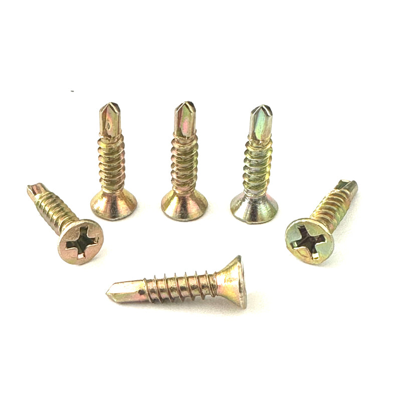 Juji Countersunk head drill screw 3.9*12(Price please ask customer service) Color zinc-aluminum profile screw flat head drilling tail