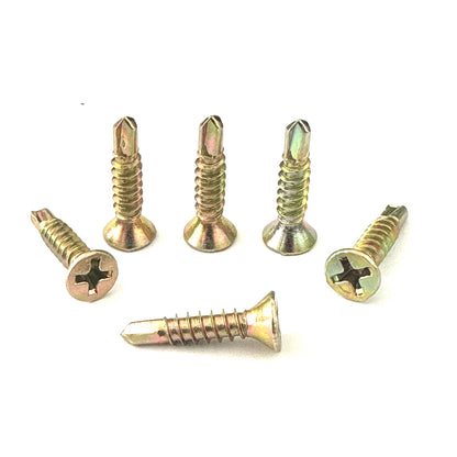 Juji Countersunk head drill screw 3.9*12(Price please ask customer service) Color zinc-aluminum profile screw flat head drilling tail