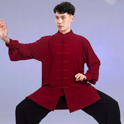 LUYIMEIDI  Stretch Cotton Tai Chi Uniform with One Button