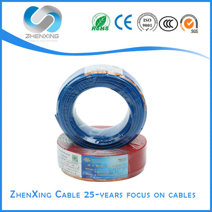 ZHENXING  Copper core PVC insulated wire Pure copper core flame retardant cable and wire Square copper wire