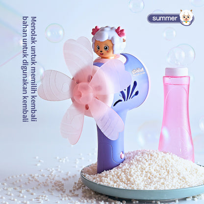 HUALONG  Pleasant Goat and Big Wolf five-hole windmill bubble machine