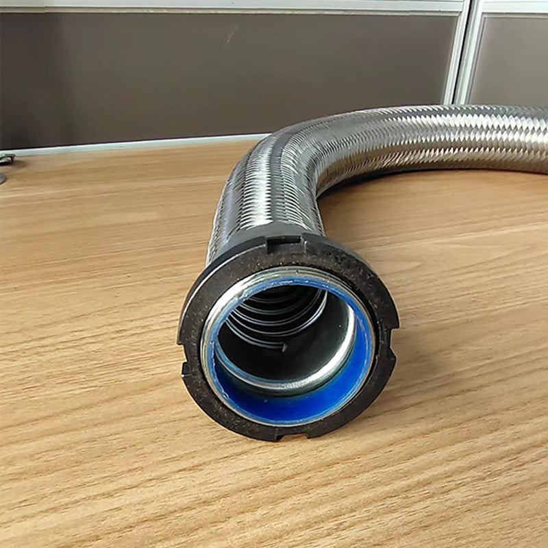 Shengjin Explosion-proof hose 304 stainless steel metal connection sheath CNC machine cable threading pipe The inner hole diameter Φ38mm/40mm, the outer thread diameter Φ47mm, can be customized(Price please ask customer service)