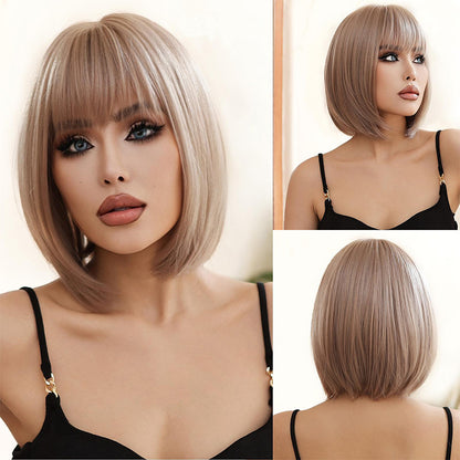 aoxuan temu Wig 01（Starting batch 100）European and American short Bob is natural